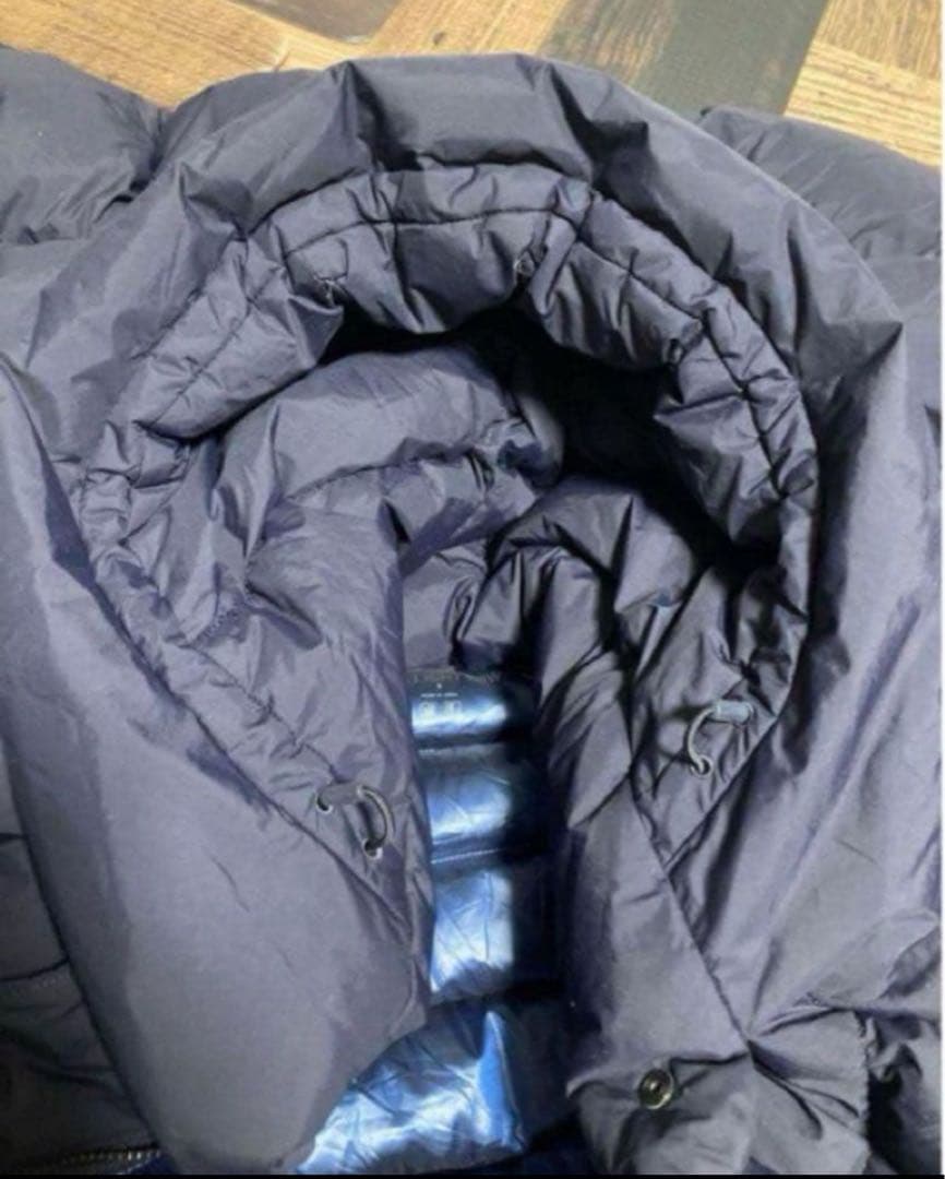 新品同　ユニクロ＋J　ウルトラライトダウン　フーデットコート　ネイビー　S