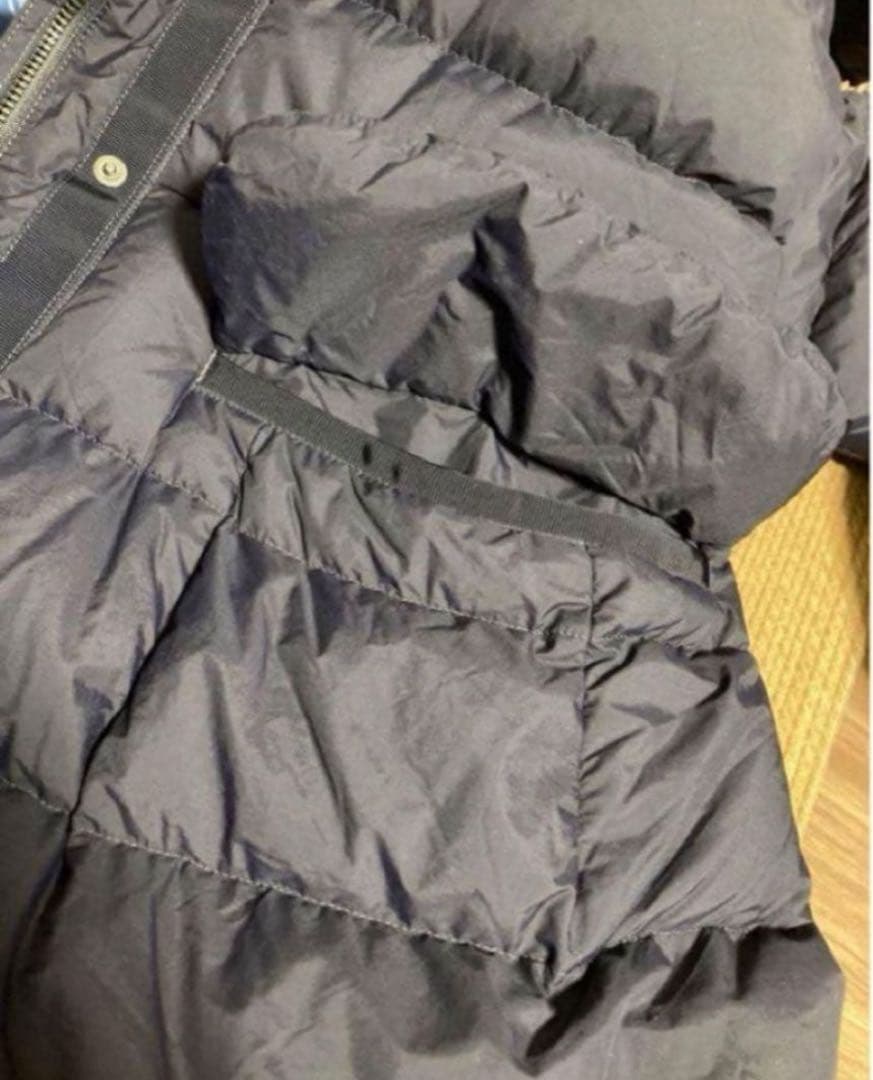 新品同　ユニクロ＋J　ウルトラライトダウン　フーデットコート　ネイビー　S