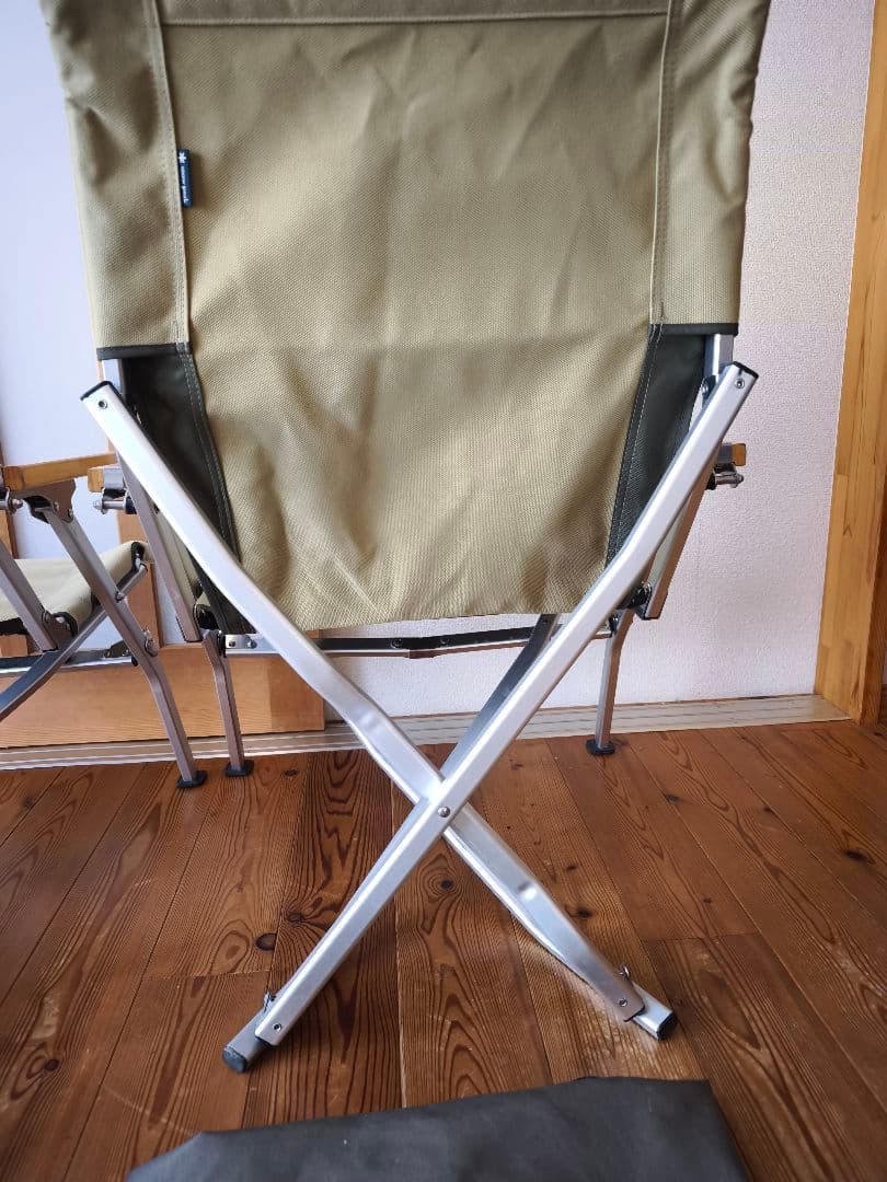 スノーピーク ローチェア30 カーキ2脚セット 生地張替え美品