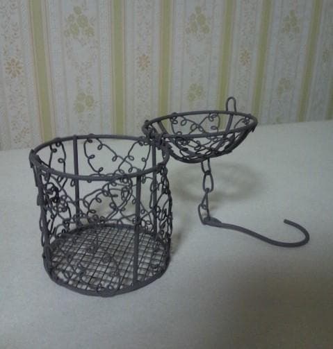 アンティーク ハンキング バスケット ＊ アイアン 雑貨