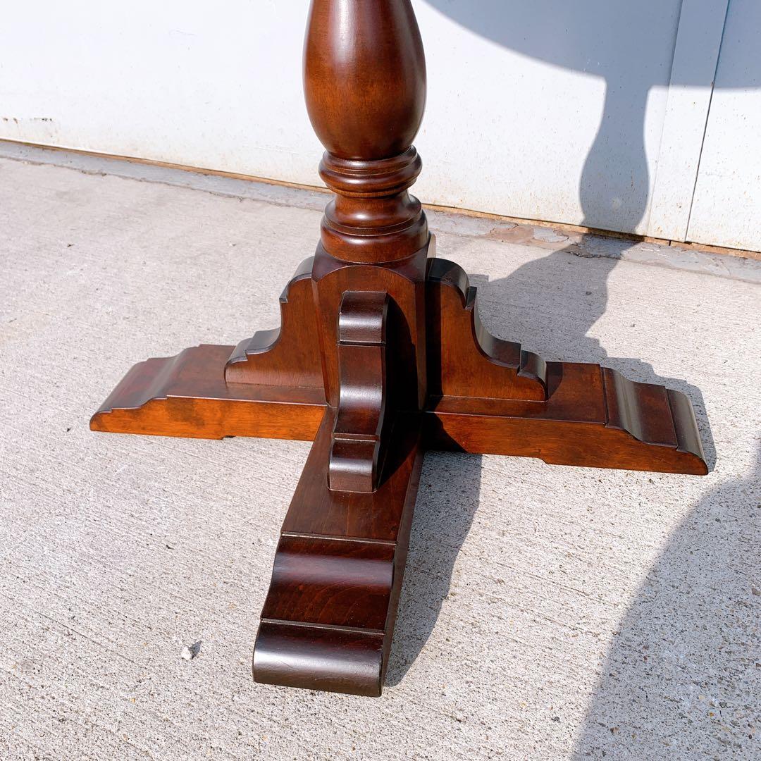 【希少家具】松本民芸家具 円卓 円形 無垢材 彫刻 テーブル