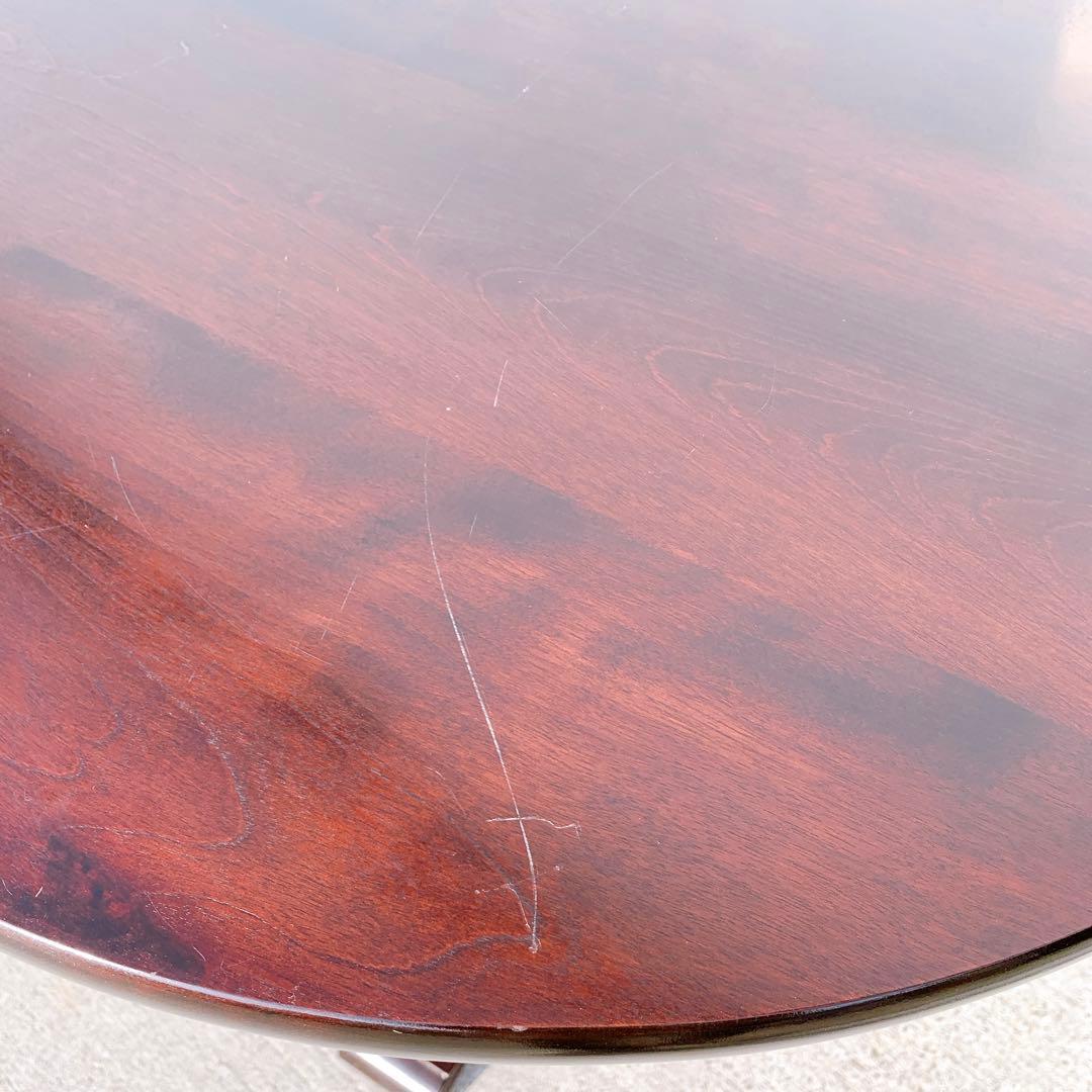 【希少家具】松本民芸家具 円卓 円形 無垢材 彫刻 テーブル