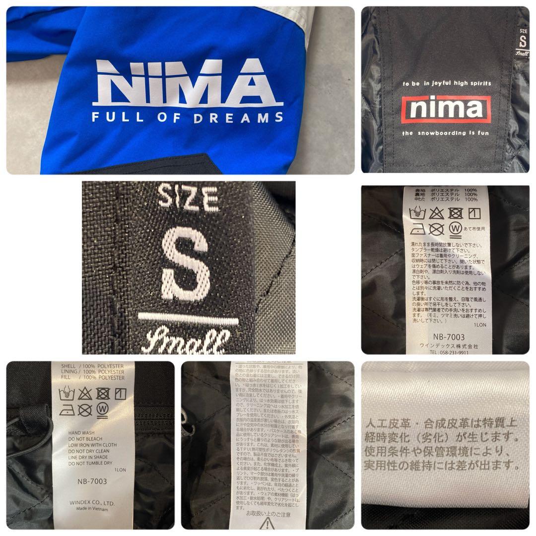 チョー様 nima スノーボード ウェア 上下 セット S M 青 白 スキー
