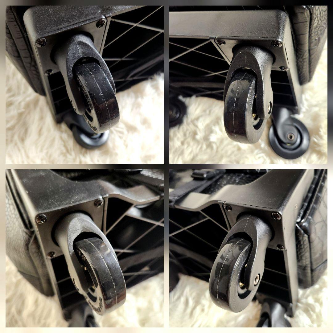 ✨新品✨SWANY スワニー クロコ型押し キャリーバッグ ケース 黒 2way