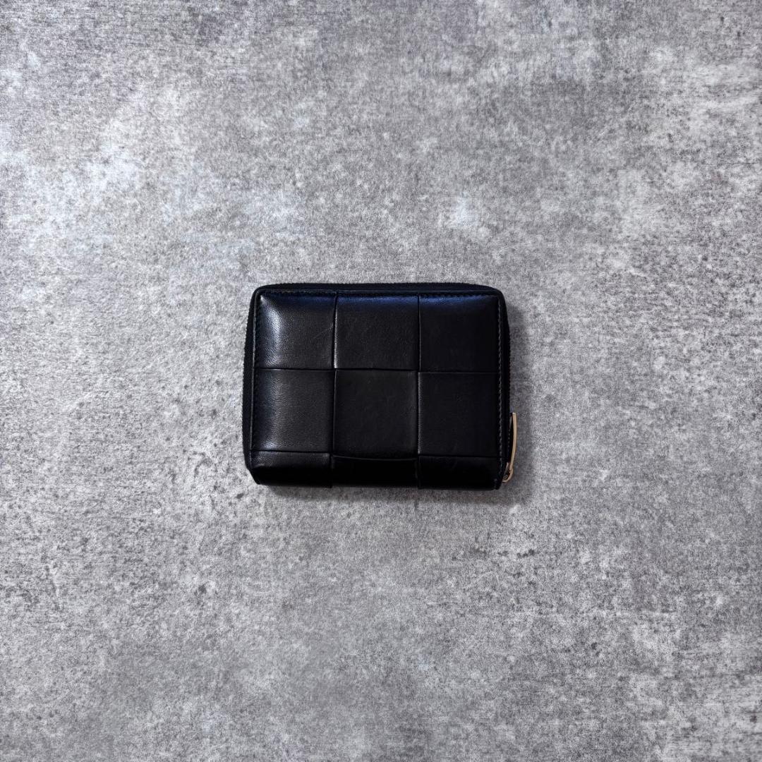 美品 ボッテガヴェネタ カセット ジップアラウンド ウォレット コンパクト