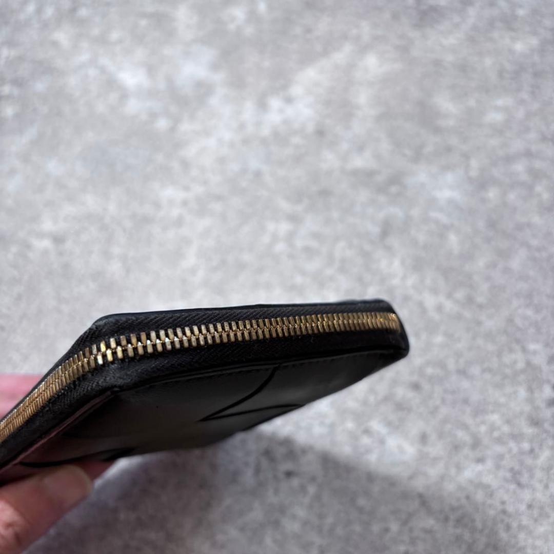 美品 ボッテガヴェネタ カセット ジップアラウンド ウォレット コンパクト