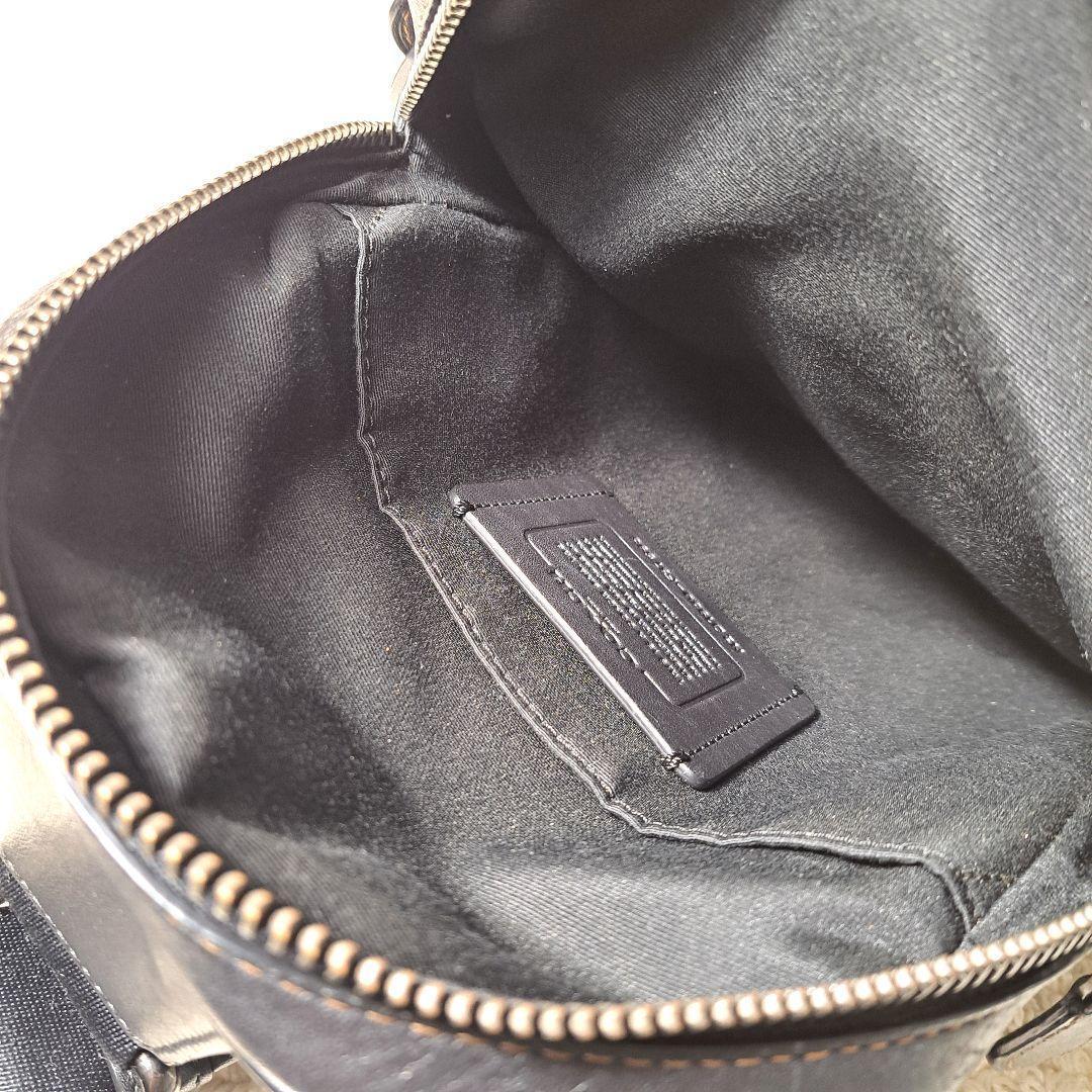 【極美品】コーチCOACHボディバッグ　ショルダーバッグ　レザー本革　ブラック