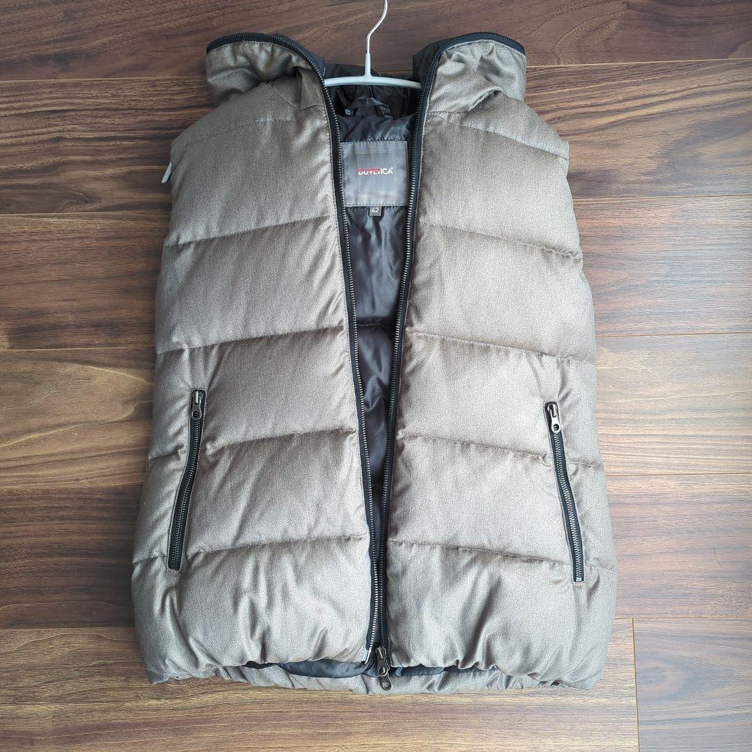 DUVETICA フード付きダウンベスト 42 ブラウン