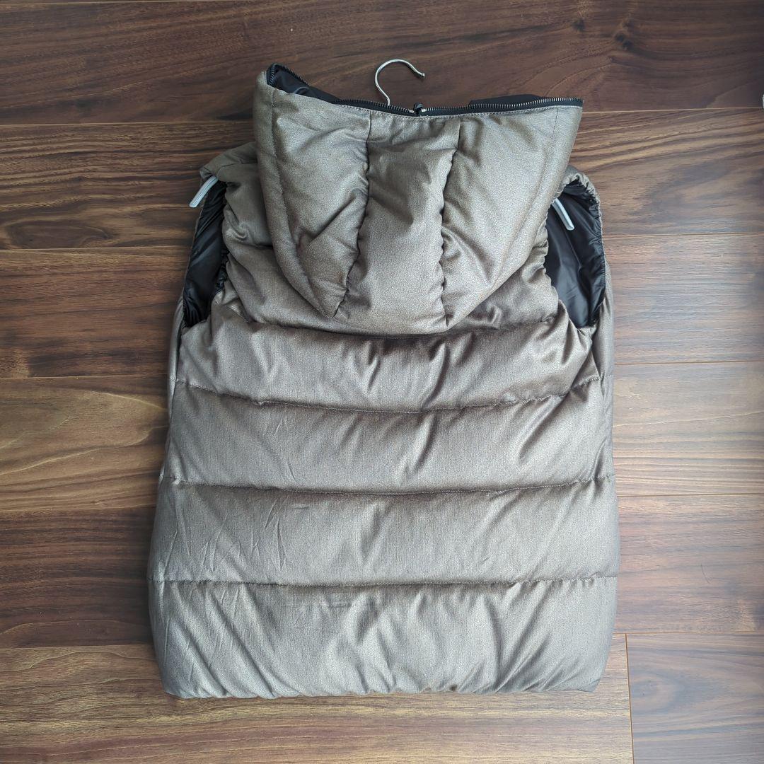 DUVETICA フード付きダウンベスト 42 ブラウン