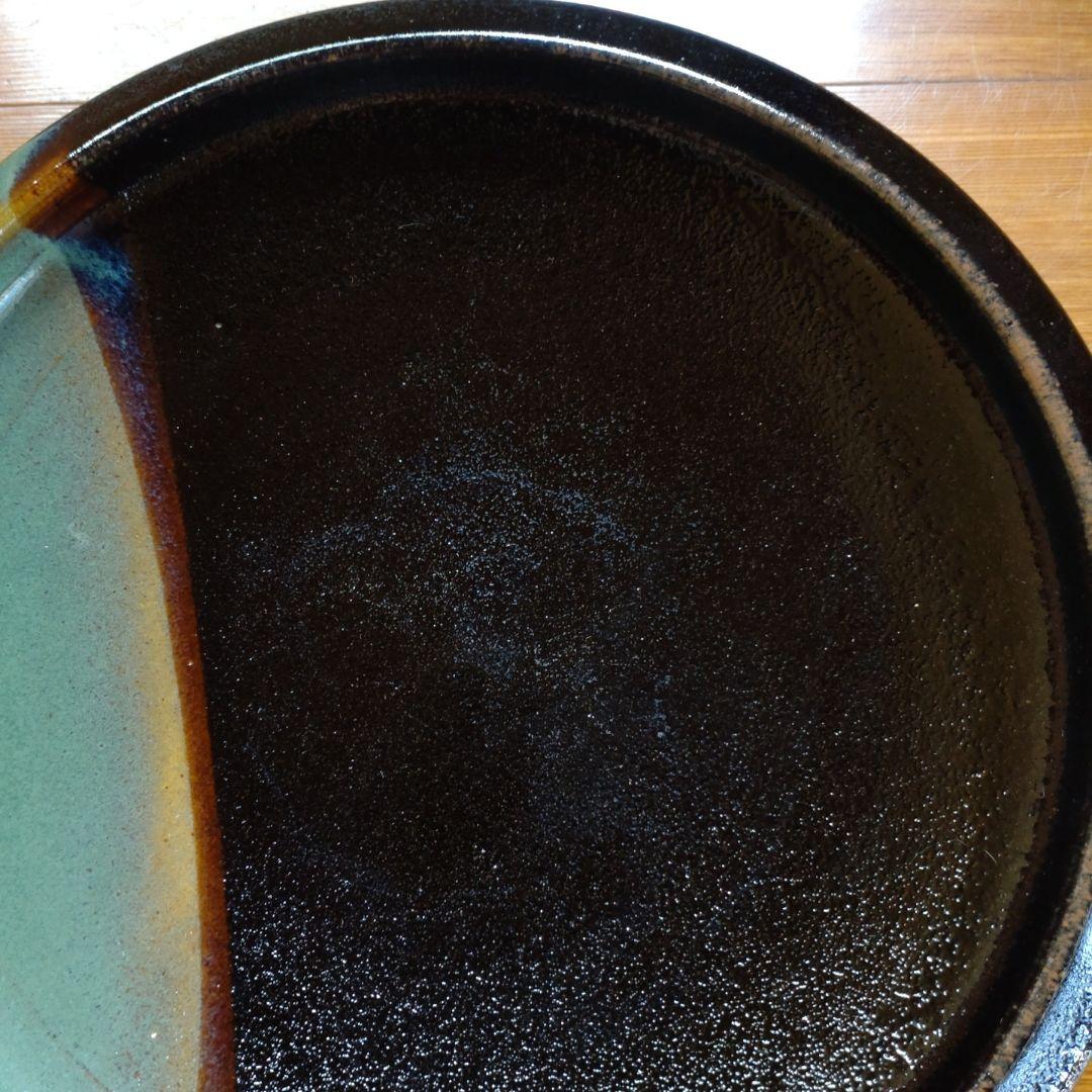 牛ノ戸焼　鳥取民藝　染め分け大皿 骨董品