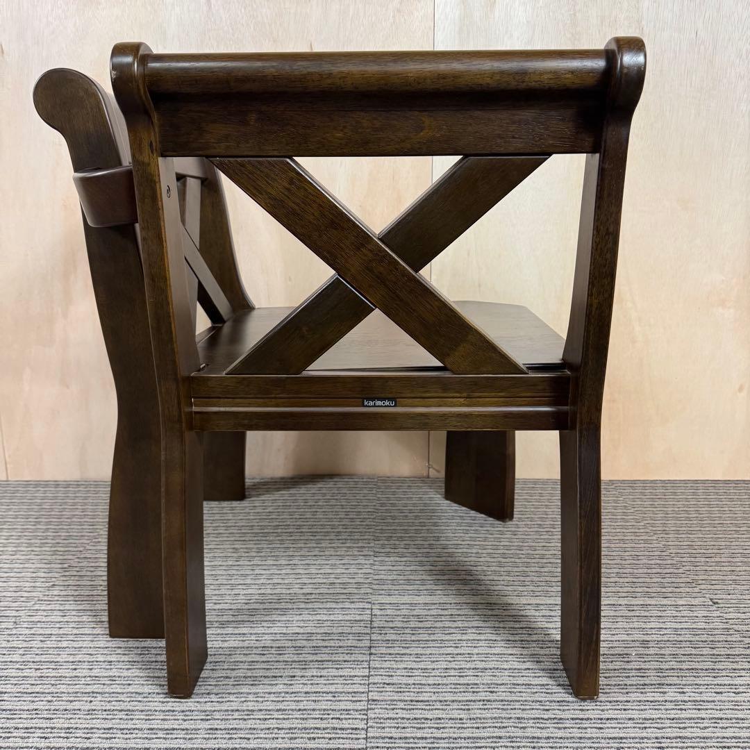 カリモク ルスティック コーナーベンチチェア たのメル便 引き取り値引き有り