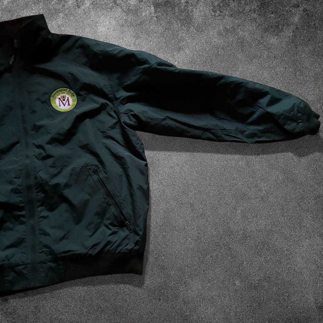 00s L.L.Beanウォームアップジャケットダークグリーン裏地フリースO78