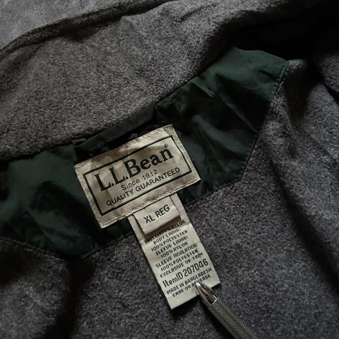 00s L.L.Beanウォームアップジャケットダークグリーン裏地フリースO78