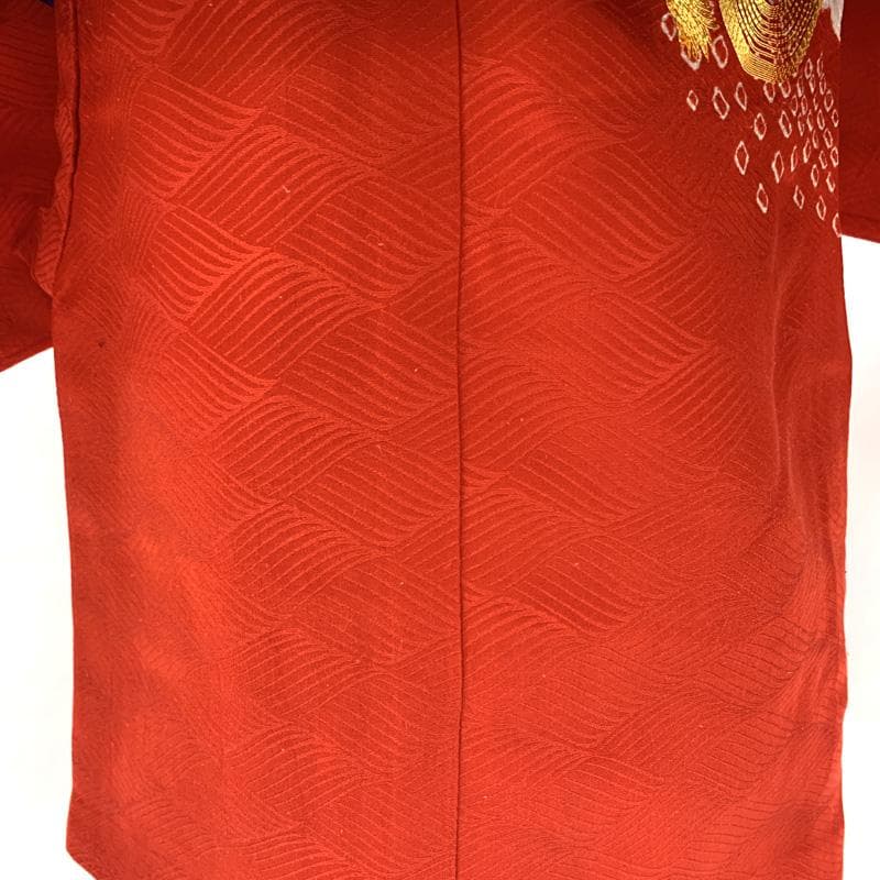 512ag72□七五三 三歳 女児 着物&被布 一つ紋 金駒刺繍□状態良好