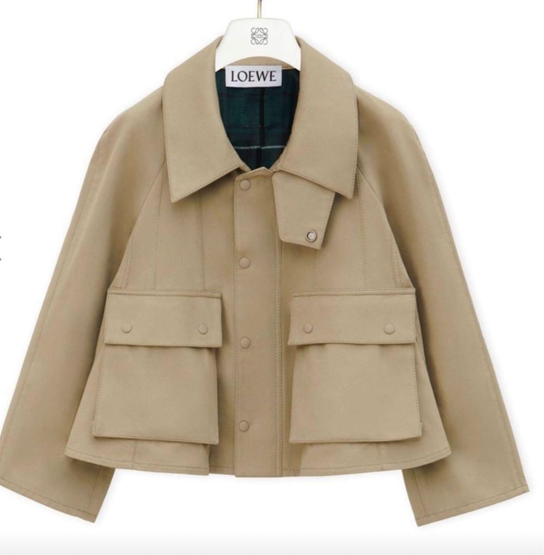 今月掲載終了最終値下【LOEWE】トラペーズ コットンジャケット/サイズ34