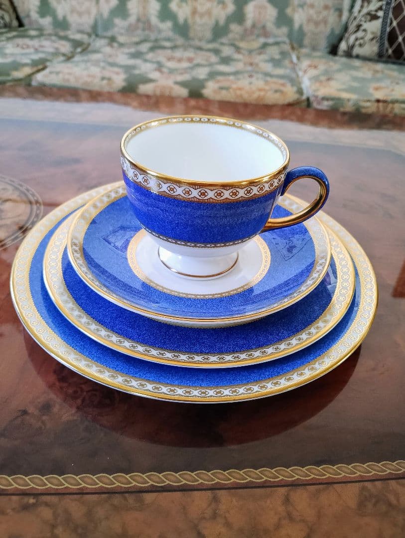 【美品】ウェッジウッド　 ユーランダーパウダーブルー ４点セット