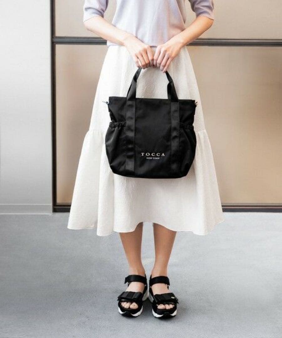 美品☆TOCCA SANA SIDEPOCKET TOTE トートバッグ