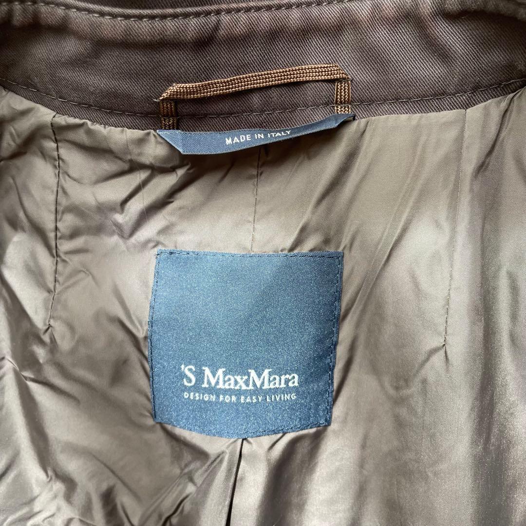 美品✨ マックスマーラ トレンチコート ダブル ダークブラウン コットン