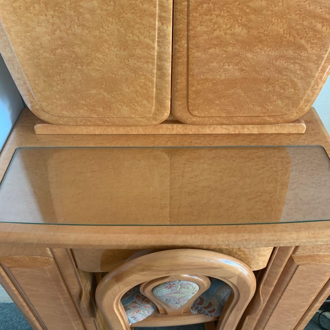 メープル材　高級三面鏡ドレッサー　鏡台