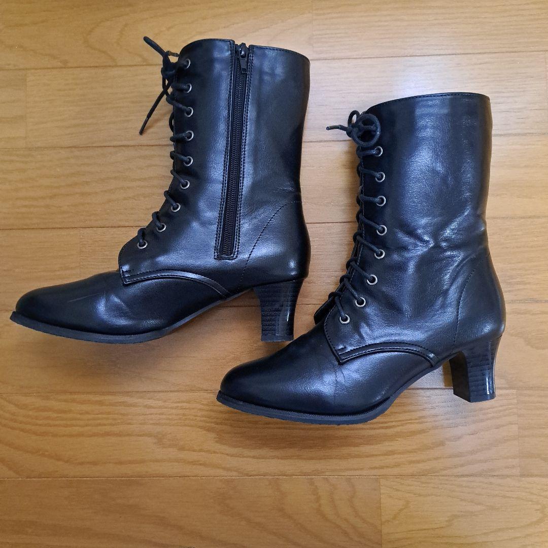 ブーツ23.5付き卒業式袴150(紐下丈87cm)着付小物一式髪飾り付