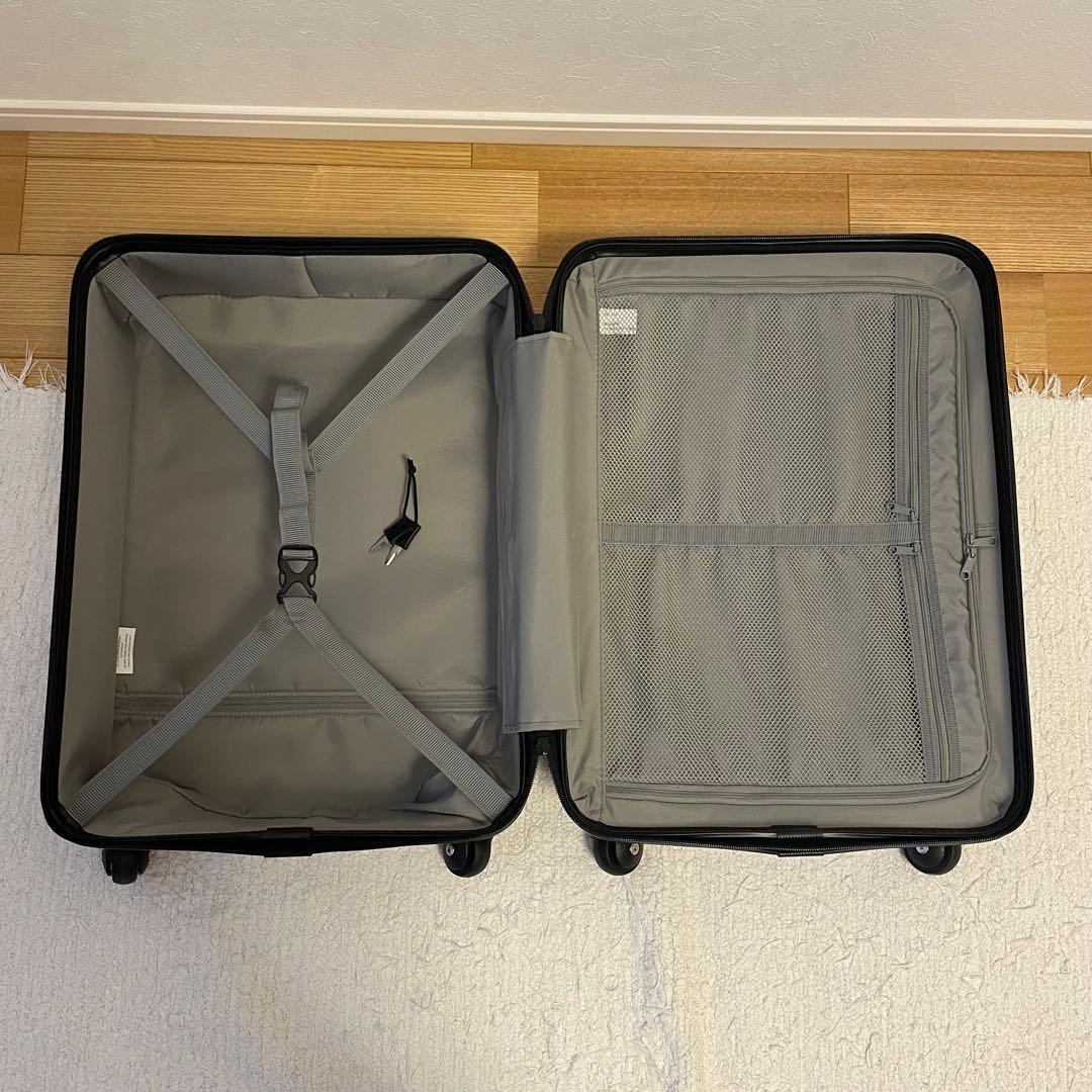 【無印】バーを自由に調節できる　ハードキャリーケース　TSAロック（鍵2本）付き