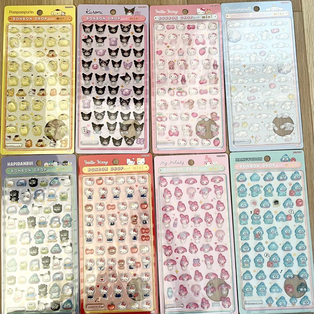 【正規品】ボンボンドロップシール　mini サンリオ　8枚セット