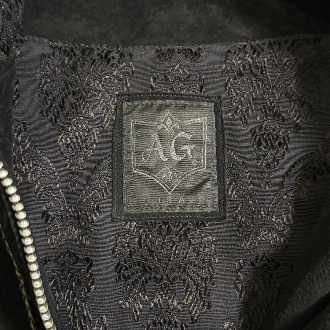 90s 初期 A&G USA製 シルバー ダガー スウェード ジャケット L