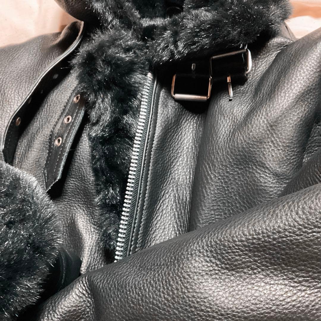 リューグーレザーズ　HORN WORKS B-3 ムートンフライトジャケット L