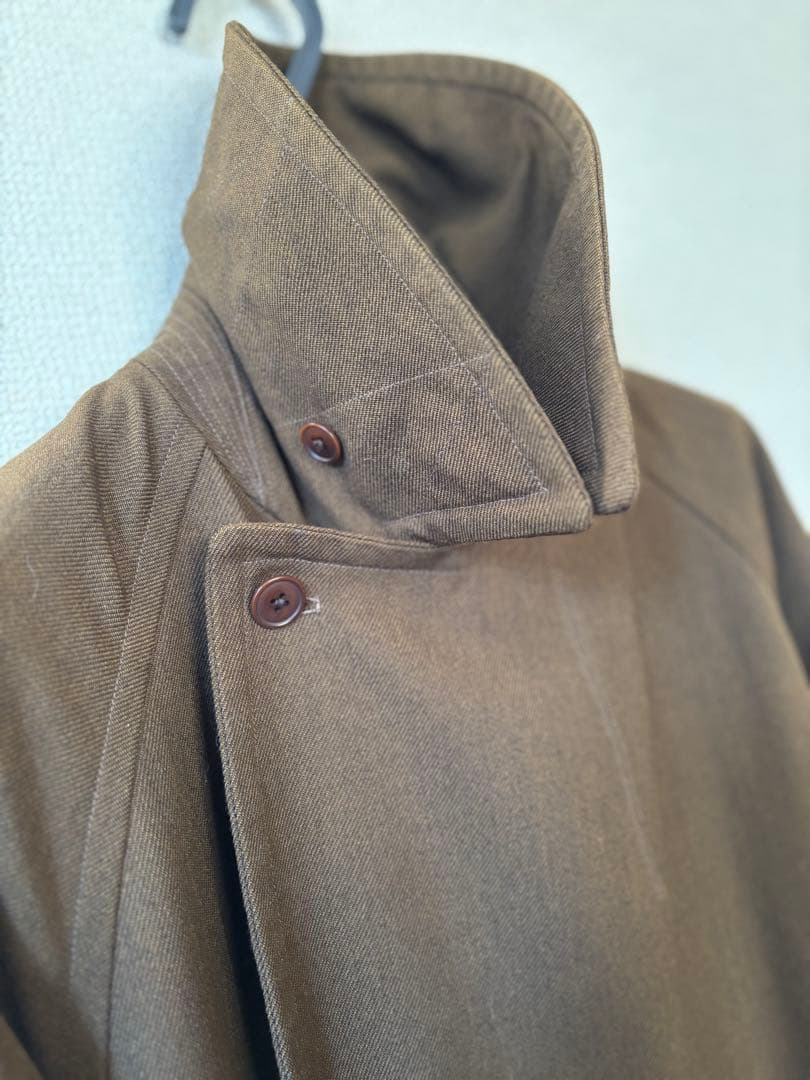 【マグロさま専用】　COMOLI ウールサージタイロッケンコート　ブラウン 1