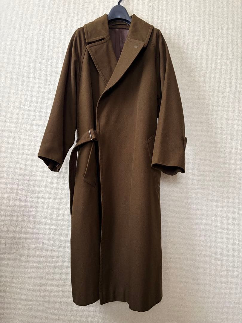 【マグロさま専用】　COMOLI ウールサージタイロッケンコート　ブラウン 1