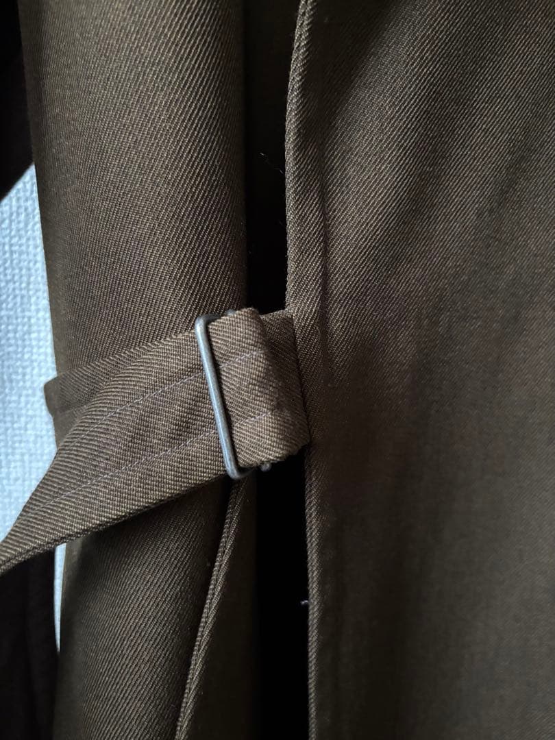 【マグロさま専用】　COMOLI ウールサージタイロッケンコート　ブラウン 1