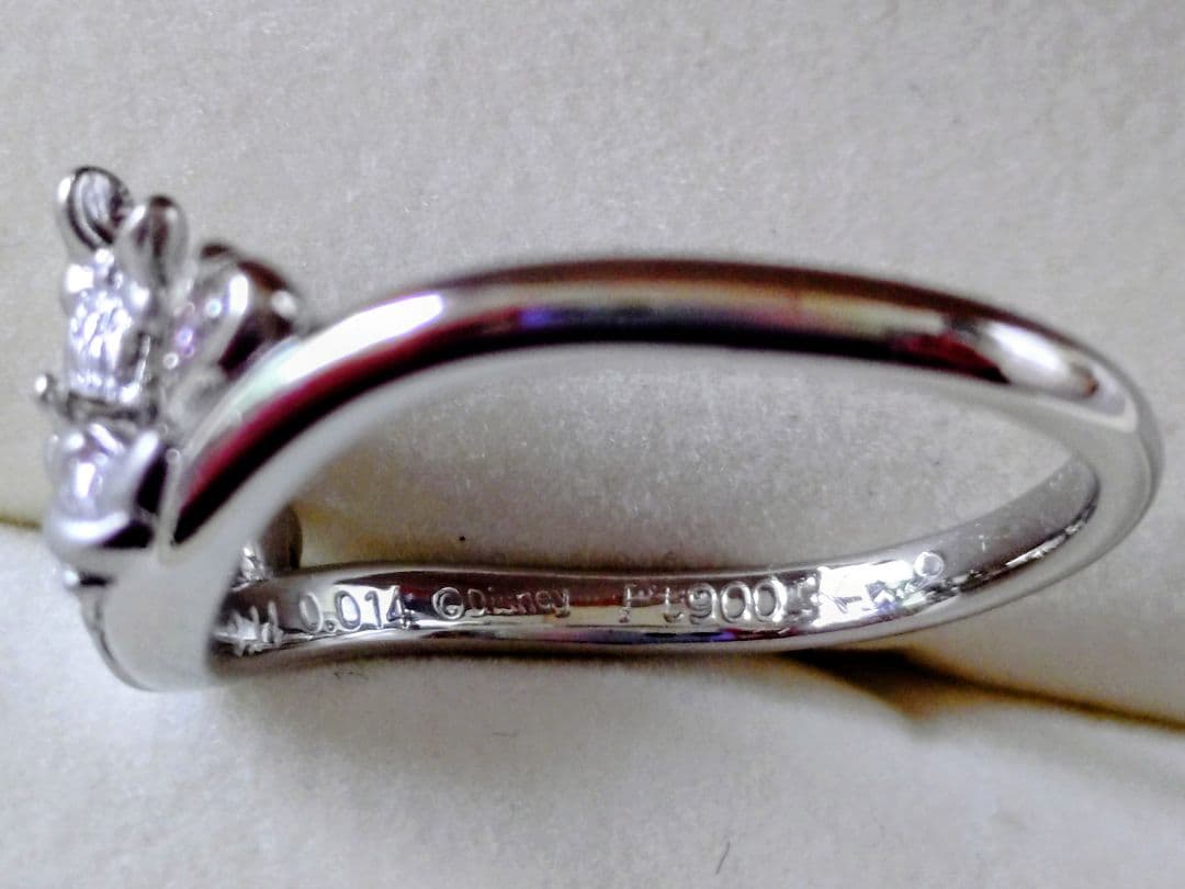 ケイウノ k.uno ミッキー ＆ ミニー ダイヤ モンド ピンクダイヤ リング