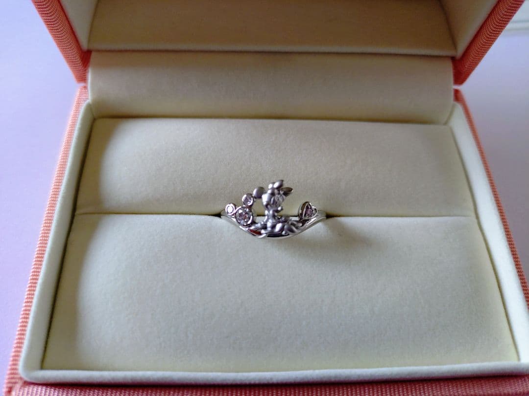 ケイウノ k.uno ミッキー ＆ ミニー ダイヤ モンド ピンクダイヤ リング