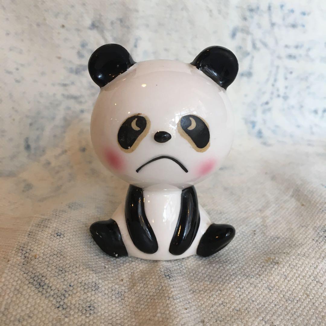 内藤ルネの陶器2点セット 黒猫 パンダ