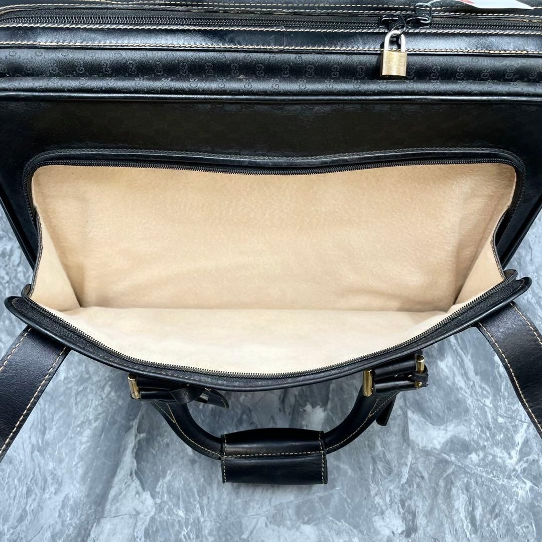 ✨美品✨GUCCI GG 2way ボストンバッグ ショルダー レザー ブラック