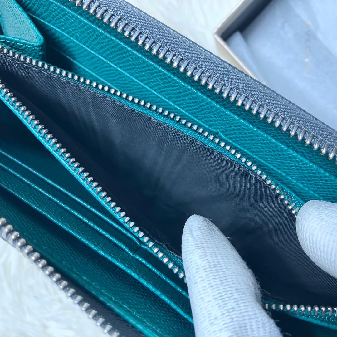 【未使用】ブルガリ ラウンドジップ ビーゼロワンレザーグレー FRID搭載