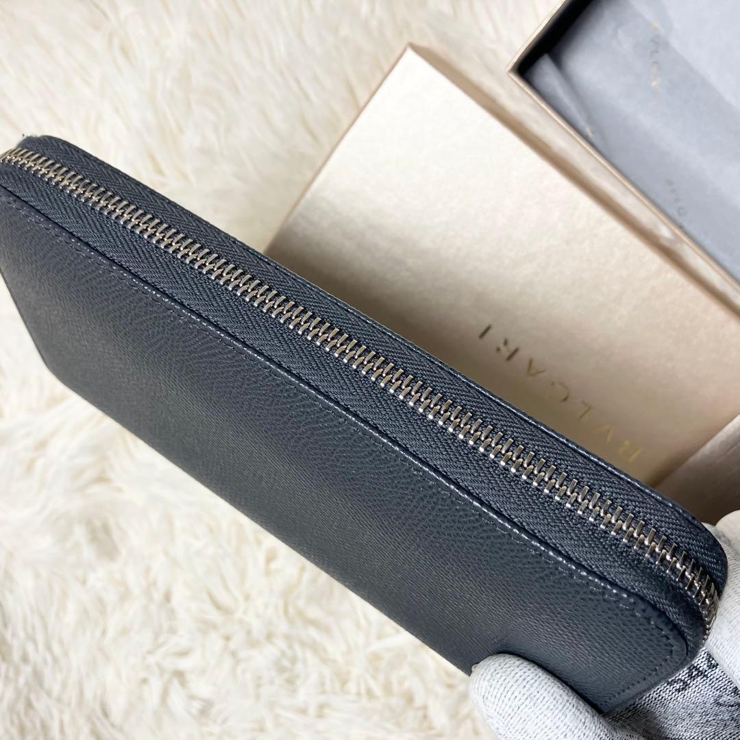 【未使用】ブルガリ ラウンドジップ ビーゼロワンレザーグレー FRID搭載