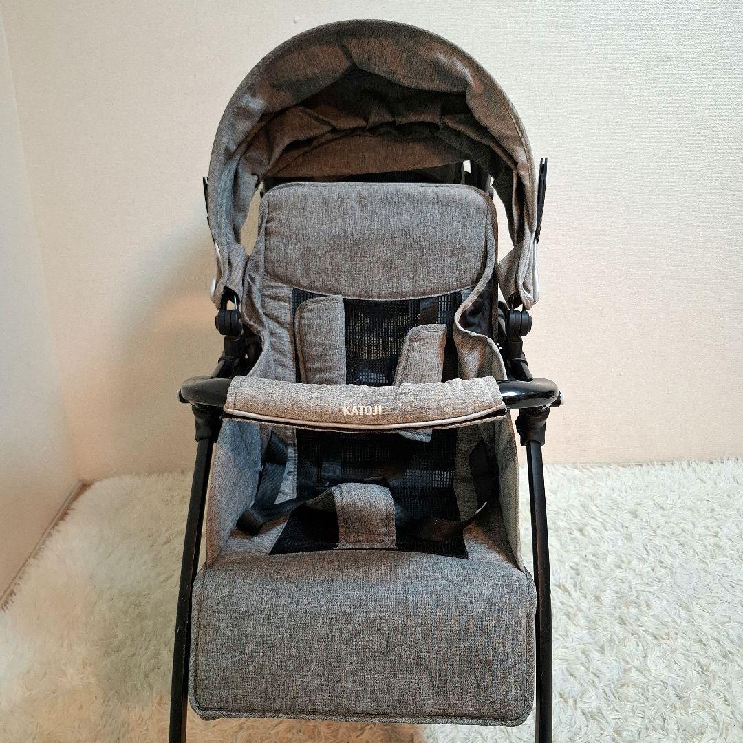 【送料無料】KATOJI タンデムストローラー 2人乗りベビーカー グレー