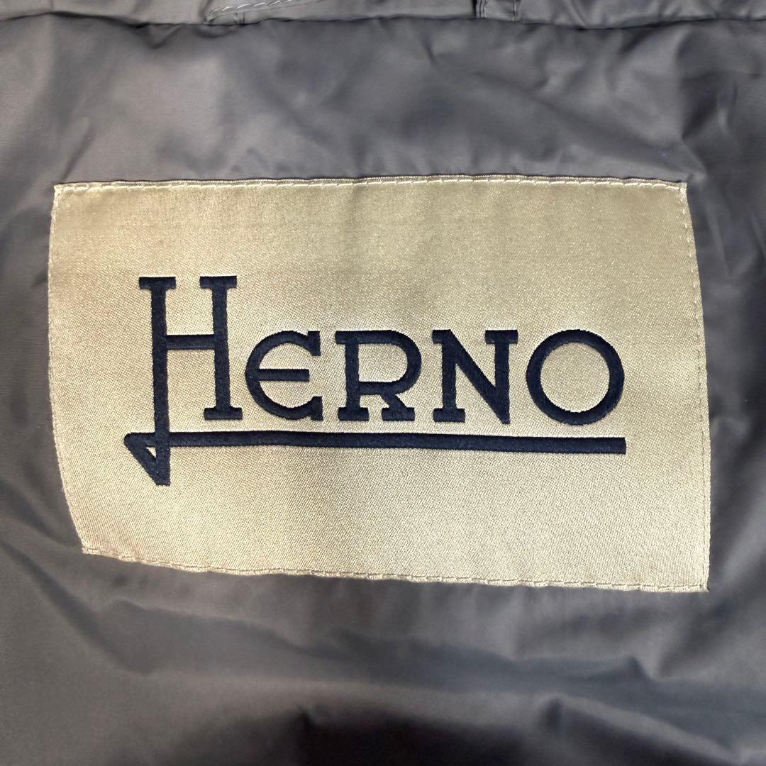HERNO POLAR-TECH 切替 ロング リブニット ダウンコート