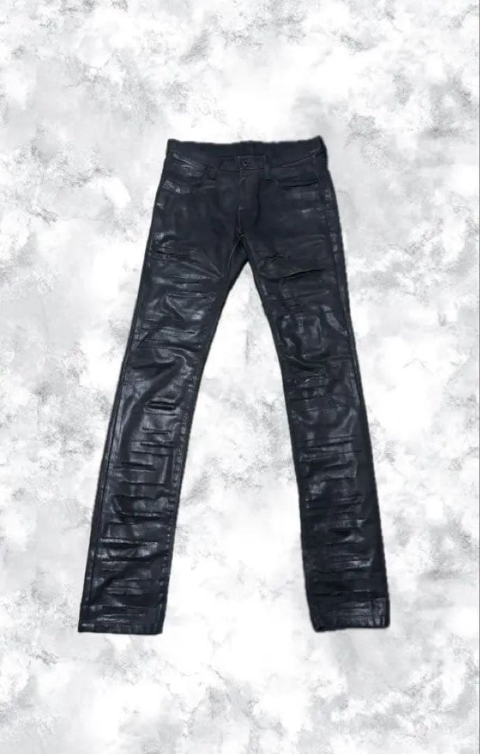 パンツ BLACK BARRETT skinny leather pants