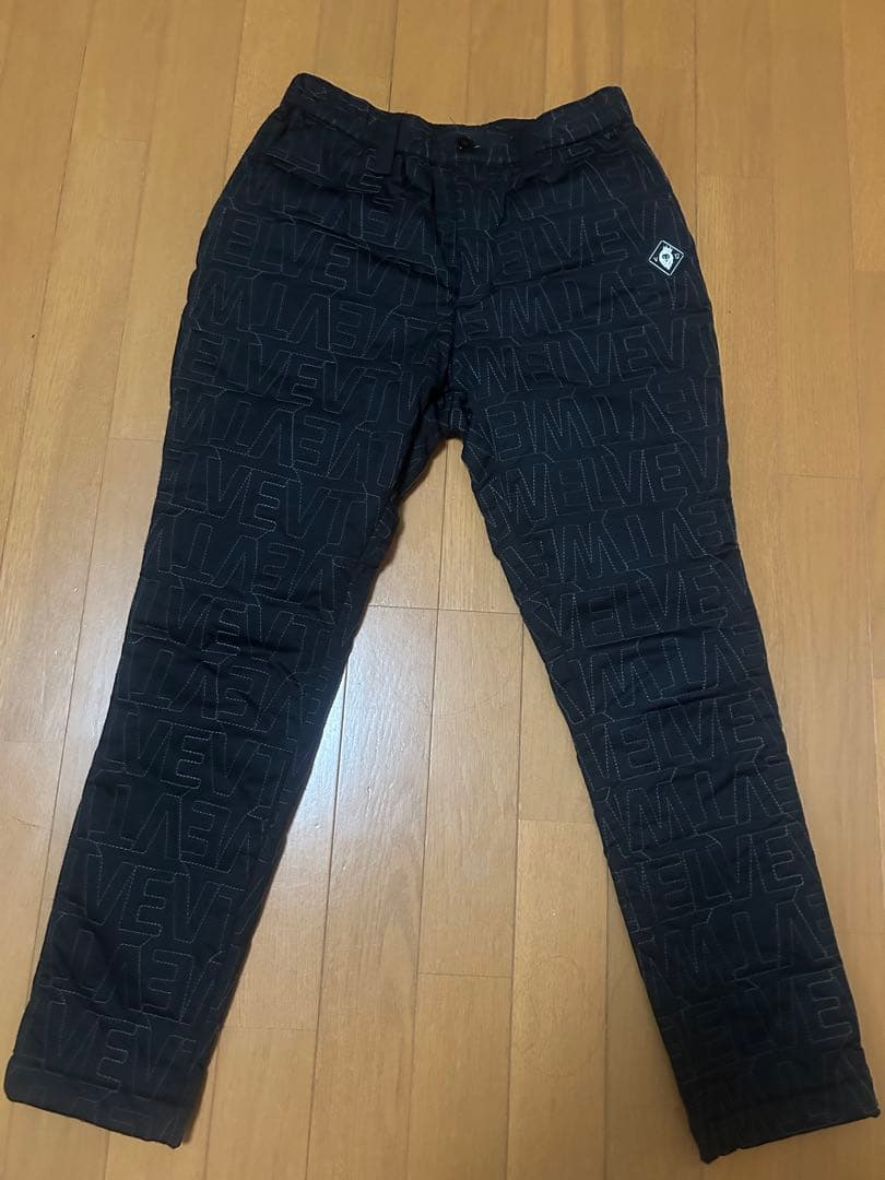 【v12golf】ゼロフィットコラボ　キルティングパンツ ブラック