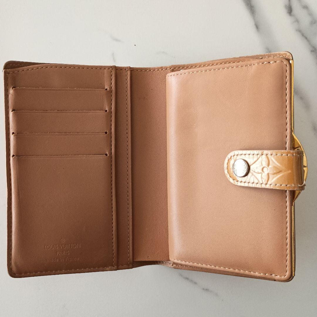 #LouisVuittonヴェルニ がま口二つ折り財布 ベージュ廃盤品希少正規品