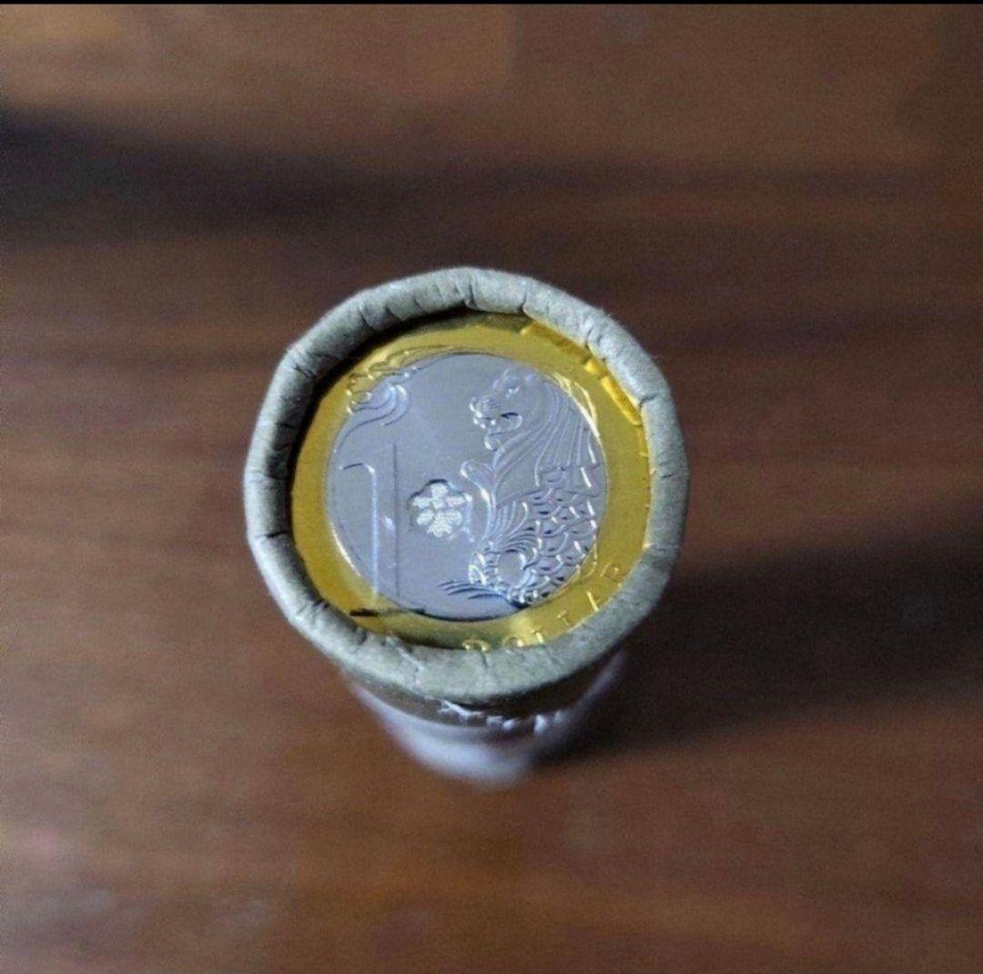 セピアさん【40枚セット】幸運を呼ぶ　シンガポールドル　1ドル　硬貨　