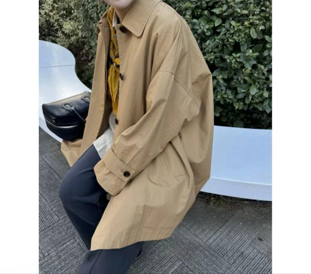 大人気！JOURNAL STANDARD コットンリネンワイドステンカラーコート