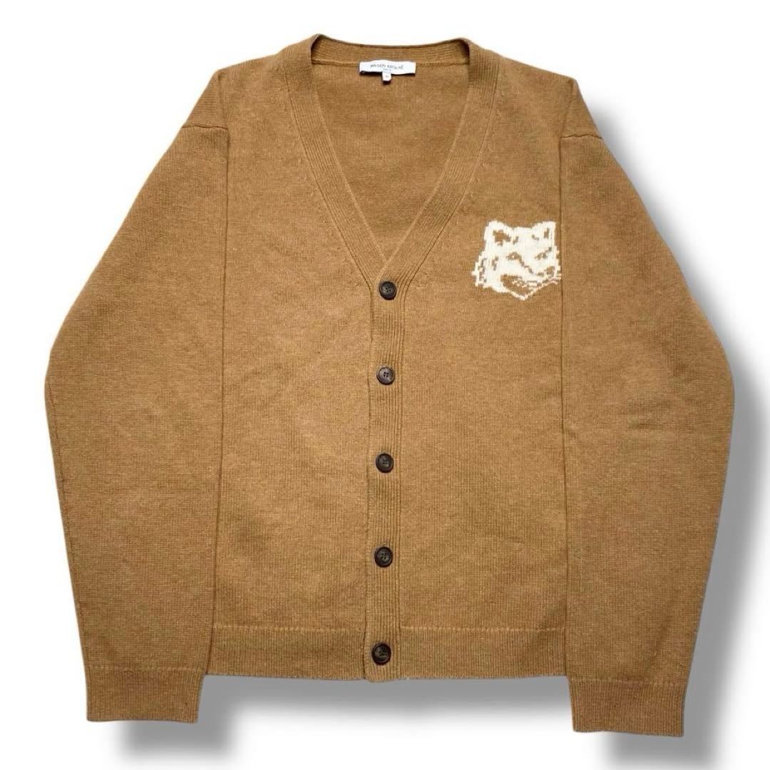 美品 MAISON KITSUNE メゾンキツネ ロゴ FOX カーディガン
