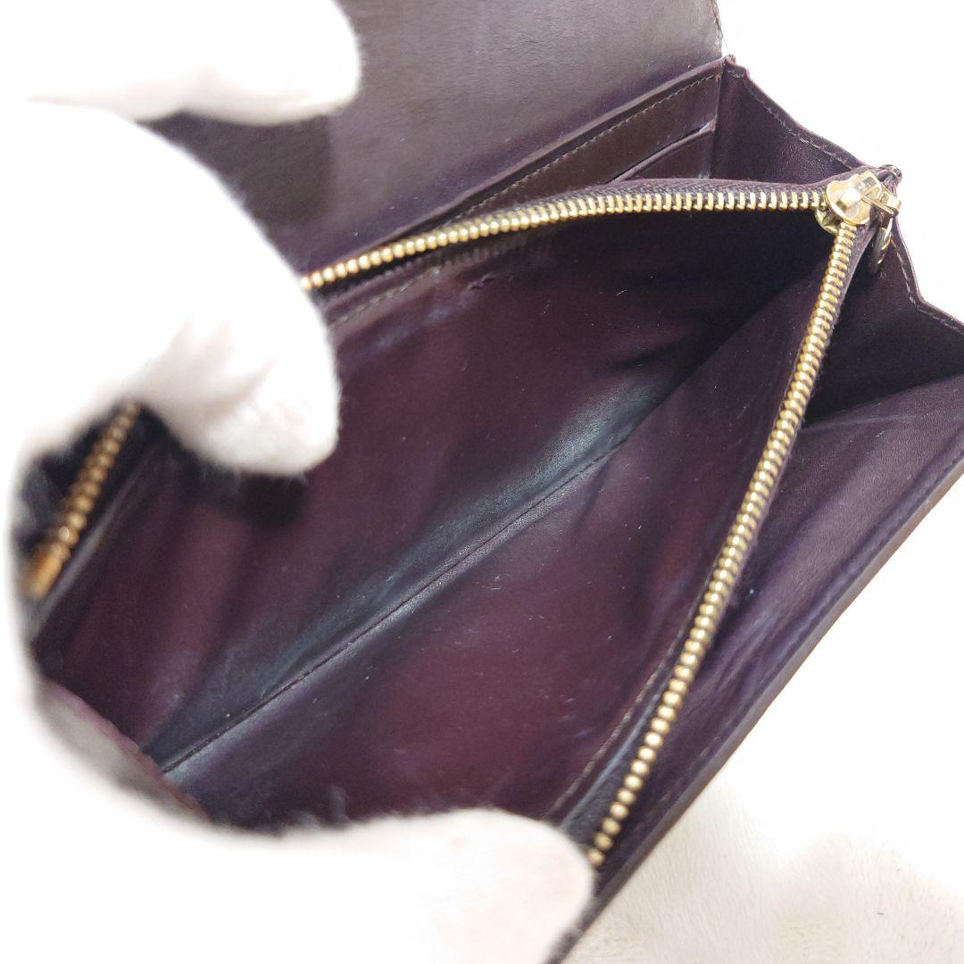 【美品】ルイヴィトン☆モノグラム／ヴェルニ☆ポルトフォイユ・サラ☆アマラント