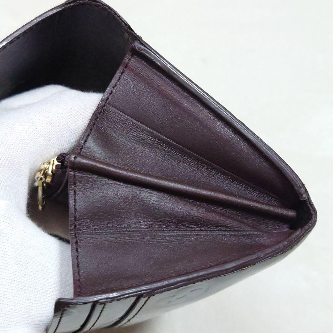 【美品】ルイヴィトン☆モノグラム／ヴェルニ☆ポルトフォイユ・サラ☆アマラント