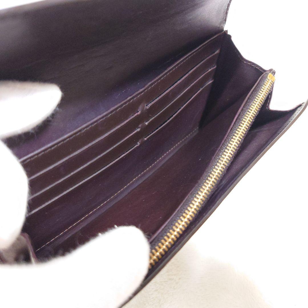 【美品】ルイヴィトン☆モノグラム／ヴェルニ☆ポルトフォイユ・サラ☆アマラント