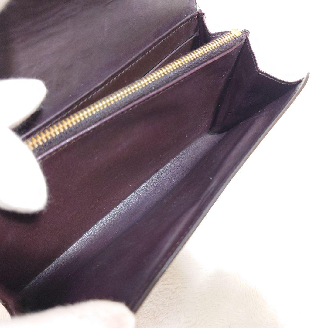 【美品】ルイヴィトン☆モノグラム／ヴェルニ☆ポルトフォイユ・サラ☆アマラント