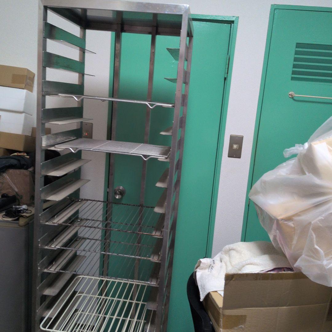 スチール製回転台 6段棚 キャスター付き